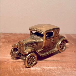 Vintage Brass Cast Ford/ Automobile Classic Car Model Decor